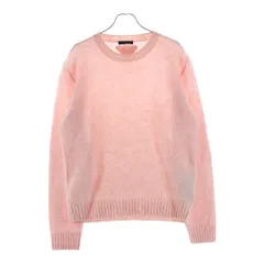 PRADA (プラダ) 24AW GIROCOLLO シェットランドウール クルーネック ニット セーター ピンク UMB923のサムネイル