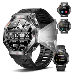 ☆新品☆スマートウォッチ 【2026新型 内蔵GPS ChatGPT搭載 AI文字盤】 軍用規格グレード 男性用スマートウォッチ 耐衝撃 Bluetooth5.3通話 LINE/メッセージ通知 振動と着信音設定 1.39インチ大画面 高輝度懐 04700b55