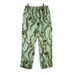 DRIES VAN NOTEN (ドリスヴァンノッテン) 25SS PARKINO 1001 M.W.PANTS パーキノ ボタニカル総柄 レーヨン イージーパンツ グリーン 251-020936のサムネイル