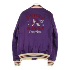 HYSTERIC GLAMOUR (ヒステリックグラマー) バックロゴ刺繍 レーヨン スタジャン ジャケット ブルゾン パープル 0153AB14のサムネイル