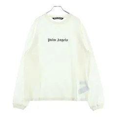 Palm Angels (パームエンジェルス) LOGO TEE L/S ロゴプリント クルーネック 長袖Tシャツ カットソー ホワイト PMAB046S24JER001のサムネイル