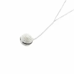 スワロフスキー SWAROVSKI パヴェボール クリスタル ネックレス ペンダント シルバー色