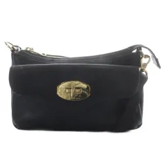 ADMJ アクセソワ Accessoires De Mademoiselle ターンロック ショルダーバッグ ワンショルダー レザー ブラック /YO18のサムネイル