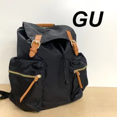 タグ付き GU ナイロン リュック ダブルポケット バッグ 【BKr8-10】のサムネイル