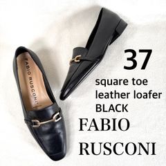新品Fabio Rusconi モカデザインレザーシューズ ブラックエナメル37