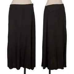 ヨウジヤマモト ノアールYohji Yamamoto NOIR レーヨンドレープスカート 黒1のサムネイル