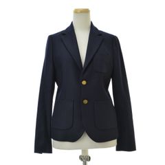 BurberryBLUELABEL38ネイビー ロゴボタン付きブレザー♭6705 - メルカリ