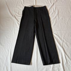 希少】 90s ブラック アイリッシュリネン ツータック ワイドスラックス