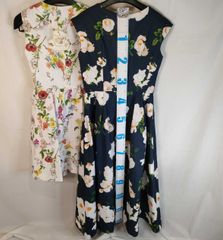 Chesty チェスティ ワンピース 2点セット 花柄 鳥柄 ロングワンピース 