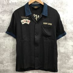 VANSON 반손 클로즈 워스트 무장 전선 TFOA KKK 개 칼라 셔츠 볼링 셔츠 레이온 셔츠 자수[F1375-004]