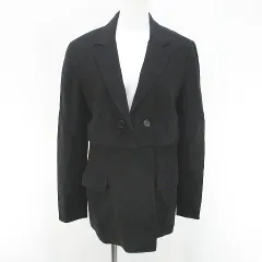 3.1 フィリップリム 3.1 phillip lim ジャケット ミディアム丈 背抜き 2 黒系 ブラック ポケット 裏地 無地のサムネイル