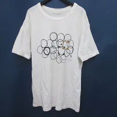 フルカウント FULLCOUNT collection 半袖 Tシャツ カットソー 38 アイボリー サークル Family プリント 透け感 日本製のサムネイル