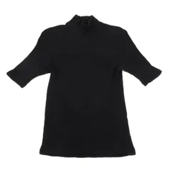 アニエスベーオムagnes.b homme コットンモックネックリブTシャツ 黒2のサムネイル