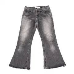 ジュンヤワタナベ コムデギャルソンJUNYA WATANABE COMME des GARCONS ウォッシュ加工フレアデニムパンツ 黒Sのサムネイル