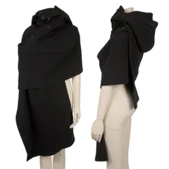 ジュンヤワタナベ コムデギャルソンJUNYA WATANABE COMME des GARCONS ウールフーデッドケープ 黒Sのサムネイル