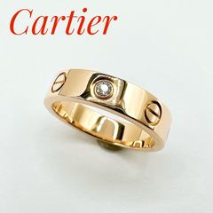 極美品】カルティエ ラブ フープ フルダイヤ ピアス 片耳用 6325