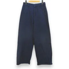 アディダスオリジナルス adidas originals KSENIASCHNAIDER コラボ スリーストライプス デニムパンツ ジーンズ ワイド ロング丈 28 青系 ブルー ジップフライ プリント