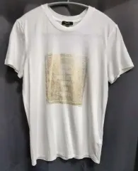 Massimo Dutti 白 プリンティング 半袖 Tシャツのサムネイル