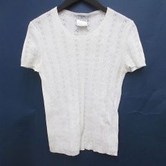 CHANEL 半袖 ニット ホワイト サイズ42 - メルカリ
