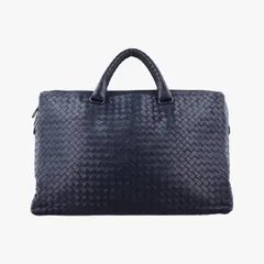 ボッテガヴェネタBottega Venetaイントレチャート ブリーフケース ネイビー ラムスキン B05100682Rのサムネイル