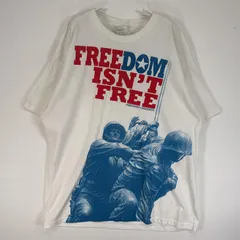 古着 ヘインズ Hanes 半袖Tシャツ 大判 ラバープリント FREEDOM CONCERTS ショーン・ハニティー アメリカ軍 L  ホワイト メンズ