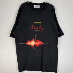 古着 セリーヌ・ディオン  半袖Tシャツ アーティスト A New Day プリント フェード M  ブラック メンズのサムネイル