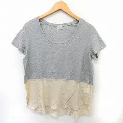 アメリカンラグシー AMERICAN RAG CIE カットソー Tシャツ 半袖 配色 無地 シンプル F グレー ベージュ /ST50のサムネイル
