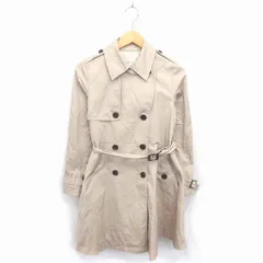 カージュ Khaju トレンチ コート アウター ミドル ダブルボタン ベルト 長袖 36 ベージュ 薄茶 /TT13のサムネイル