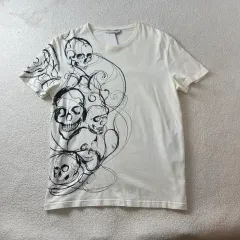 95 Alexander McQueen スケッチ スカル 半袖 Tシャツのサムネイル