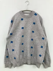 lanan ラナン ニット/セーター グレー ニット 花柄・ボタニカル柄 その他総柄 ミドル丈 長袖 クルーネック(丸首) レディースのサムネイル