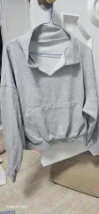 カラーネック ポケット スウェット Tシャツ グレーのサムネイル