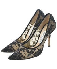 JIMMY CHOO レース ポインテッドトゥ パンプス ブラック イタリア製