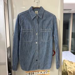 ロエン オールスワロビッグスカル装飾五分袖チェックシャツ サイズ44
