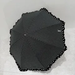 イヴサンローラン 晴雨兼用 折りたたみ傘 ドット柄 フリルのサムネイル