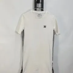 アディダス ONE PIECE ロックアップ Tシャツ ワンピース 半袖 白 白黒 S