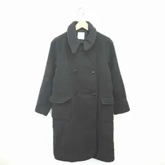 バックナンバー BACK NUMBER コート アウター ステンカラー ダブルボタン ロング 厚手 ウール混 M チャコールグレー 灰 /TT5のサムネイル
