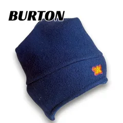 【美品】BURTON フリース ビーニー ニット帽 ネイビー バタフライ スノーボードのサムネイル