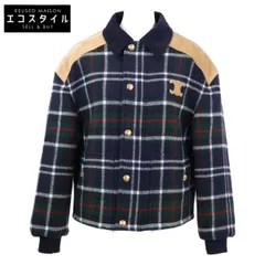 CELINE　セリーヌ　【美品/国内正規】RV0R20645.GAN0 トリオンフ タータンチェック ウール ジャケット　36のサムネイル