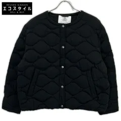 PYRENEX　ピレネックス　HWY012 ブラック NACRE ノクル ノーカラーキルティングダウンジャケット　40のサムネイル
