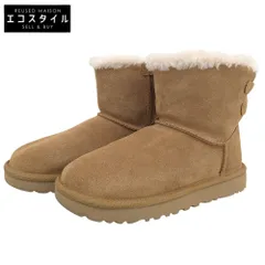 UGG　アグ　美品 ミニ コンティーニュイティ ボウ ムートンブーツ レディース チェスナット 22cm 1110705　5(US)のサムネイル