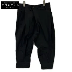 JULIUS　ユリウス　20年製 707PAM8-BK ブラック フロントフォールド クロップドサルエルパンツ　1のサムネイル