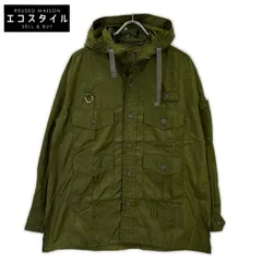 Engineered Garments　エンジニアードガーメンツ　カーキ ナイロン フィッシングオーバーシャツ　Sのサムネイル
