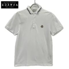 MONCLER　モンクレール　ホワイト ロゴ 半袖ポロシャツ　Mのサムネイル