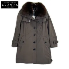 Burberry LONDON　バーバリーロンドン　B1A23-661-58 ブラウン ナイロン ダウンライナー フォックスファーダウンコート　40のサムネイル