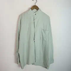 正規 ESSAY エッセイ E16SH-01 PALERMO LINEN SHIRT パレルモ 長袖 リネン ポケット シャツ ミントグリーン サイズ 3 本物 2395Q★2のサムネイル