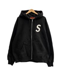 supreme ジップパーカー Lサイズ BLK おまけ付き supreme Sロゴ ジップパーカー L ブラック - メルカリ