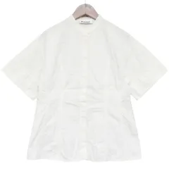 JIL SANDER　ジルサンダー　コットンシルクバンドカラーヘプラムシャツ　JSPO605005 WO251000　8054000246939のサムネイル
