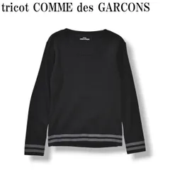 【希少】 90s00s トリコ コムデギャルソン tricot COMME des GARCONS ラインデザイン ニット セーター デザイナーズ アーカイブ モード ブラック レディース ♪のサムネイル