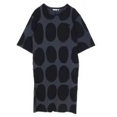 marimekko マリメッコ RANDI KOPPELO 総柄 半袖 ワンピース ダークグレー系 S【中古】のサムネイル