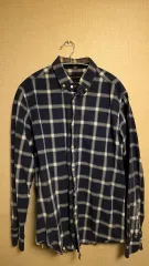 マッシモ ドゥッティ ネイビー CHECK シャツのサムネイル